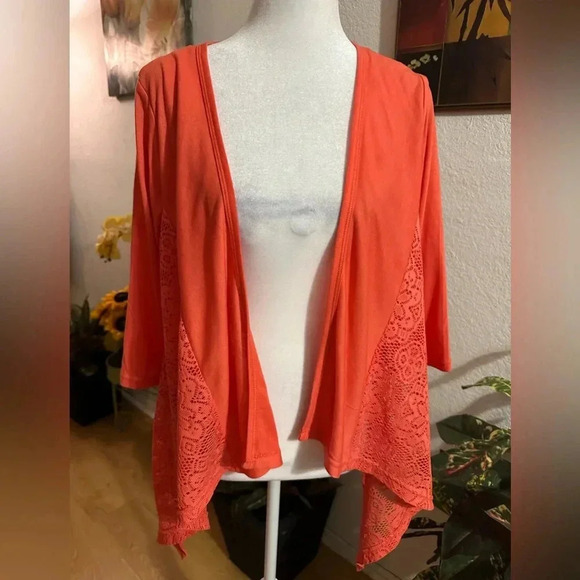 Bobbie Brooks Sweaters - Bobbie Brooks orange blazer/cardigan size M